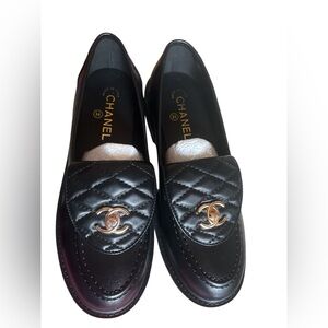 🔥 SALE $200 Fashion Lux Leather Black Loafers